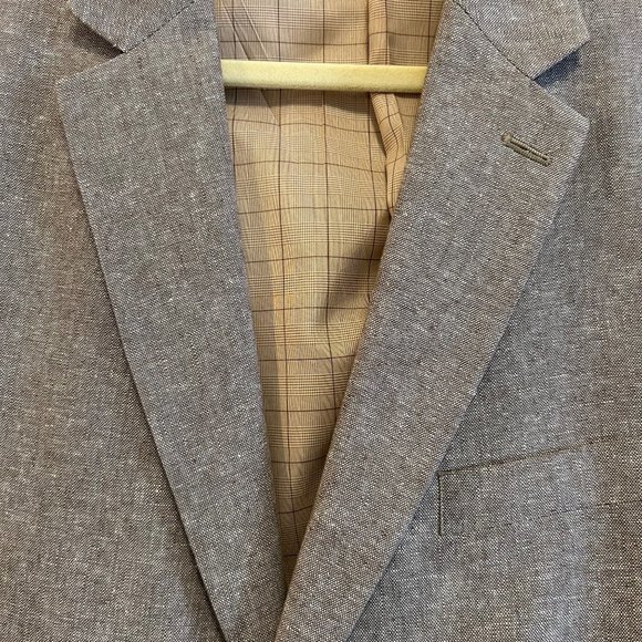 Stafford Tailored Culture Tan Sport Coat Two Button Linen/Cotton 44S Immaculate! - Picture 2 of 12